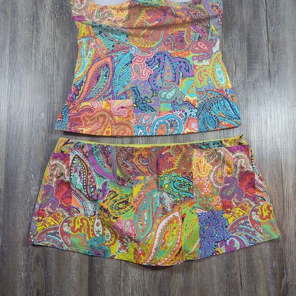 Women's Bleu Rod Beattie Bohemian Paradise Halter Tankini & Skirt Size 8 - Picture 12 of 13
